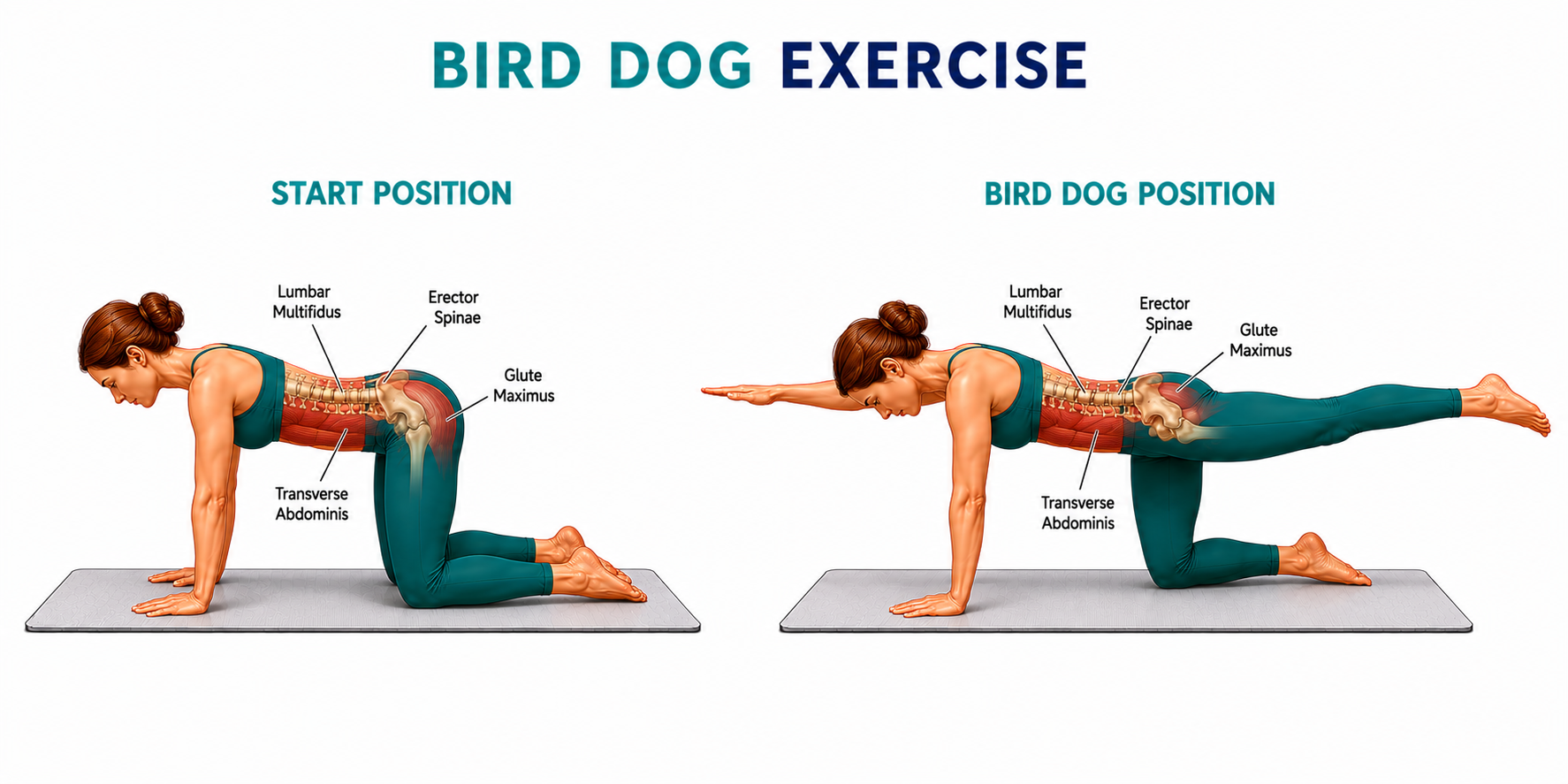 Bird Dog for low back pain — Palmer Chiropractic Kent WA