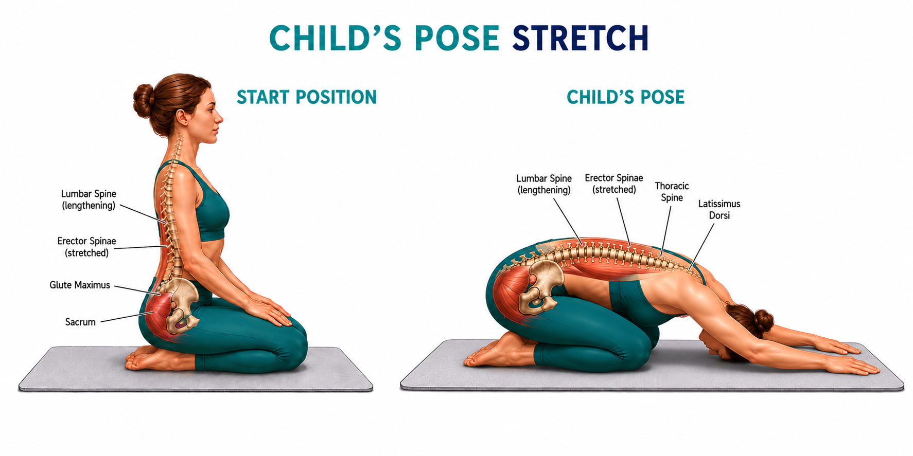 Child's Pose for low back pain — Palmer Chiropractic Kent WA